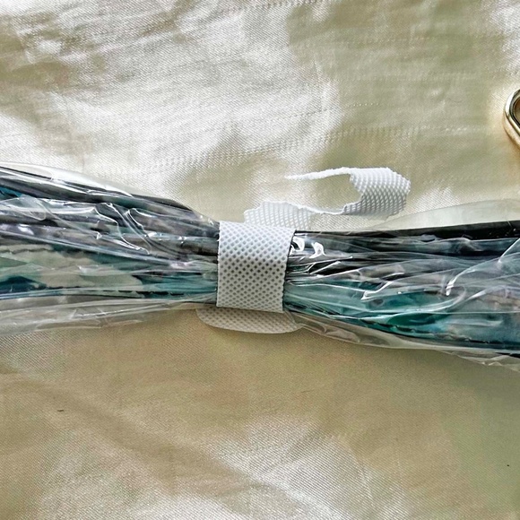 SATCHEL/SHOULDER BAG, JACK FRENCH LONDON PARK LEATHER, BLUE FLORAL, TOP ZIPPERS, - Picture 10 of 16